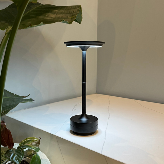 LED table lamp with touch dimmer for warm ambient glow