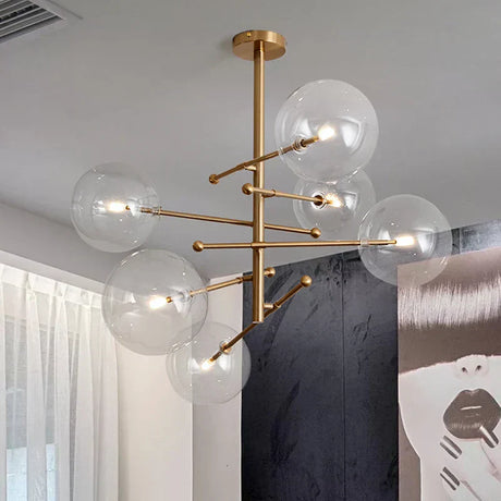 Sorren Chandelier - Glass Globe Shade Detail
