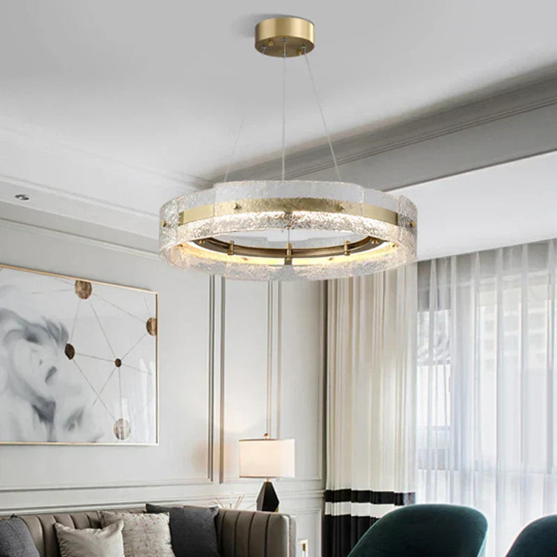 crystal chandelier ring design for living room