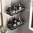 Corner bathroom shelf - single-tier corner design