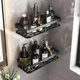 Corner bathroom shelf - single-tier corner design