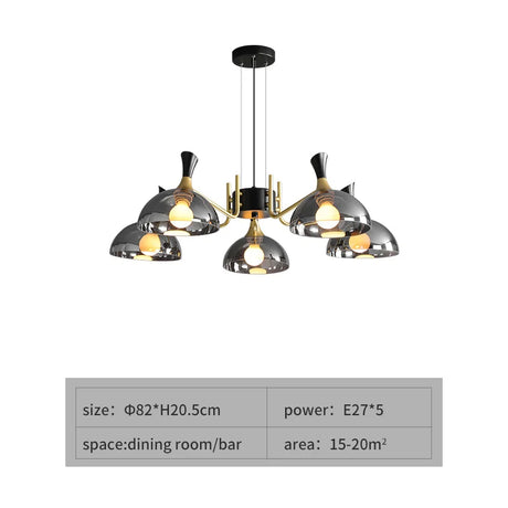 iron body led chandelier