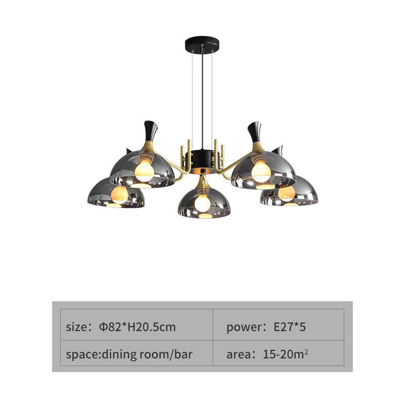 iron body led chandelier