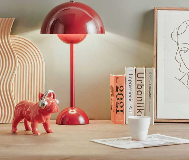 Metal Table Lamp LED Mushroom for Bedroom