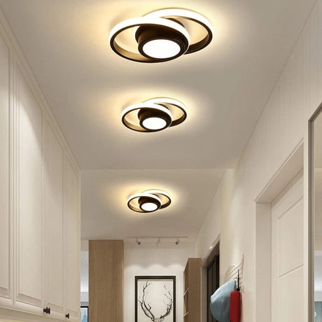 White Flush Mount Ceiling Light with Acrylic Shade Detail