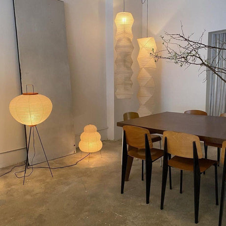 Kaze Rice Paper Floor Lamp - Japanese-Inspired Ambient Glow OpalDwell