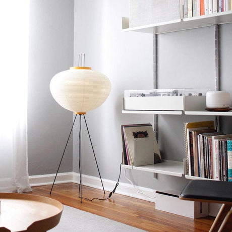 Kazumi Rice Paper Floor Lamp by OpalDwell Soft Ambient Glow OpalDwell