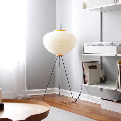 Kazumi Rice Paper Floor Lamp by OpalDwell Soft Ambient Glow OpalDwell