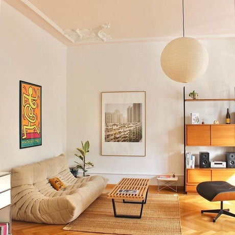 Kirei Studio Pendant Light Akari Inspired Mid Century Lamp OpalDwell