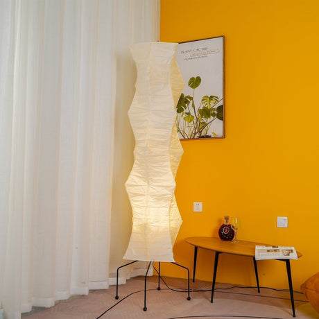 Kazumi Rice Paper Floor Lamp by OpalDwell Soft Ambient Glow OpalDwell