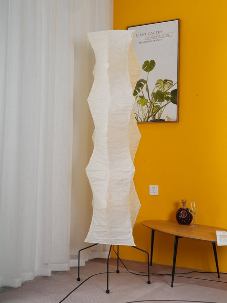 Kazumi Rice Paper Floor Lamp by OpalDwell Soft Ambient Glow OpalDwell