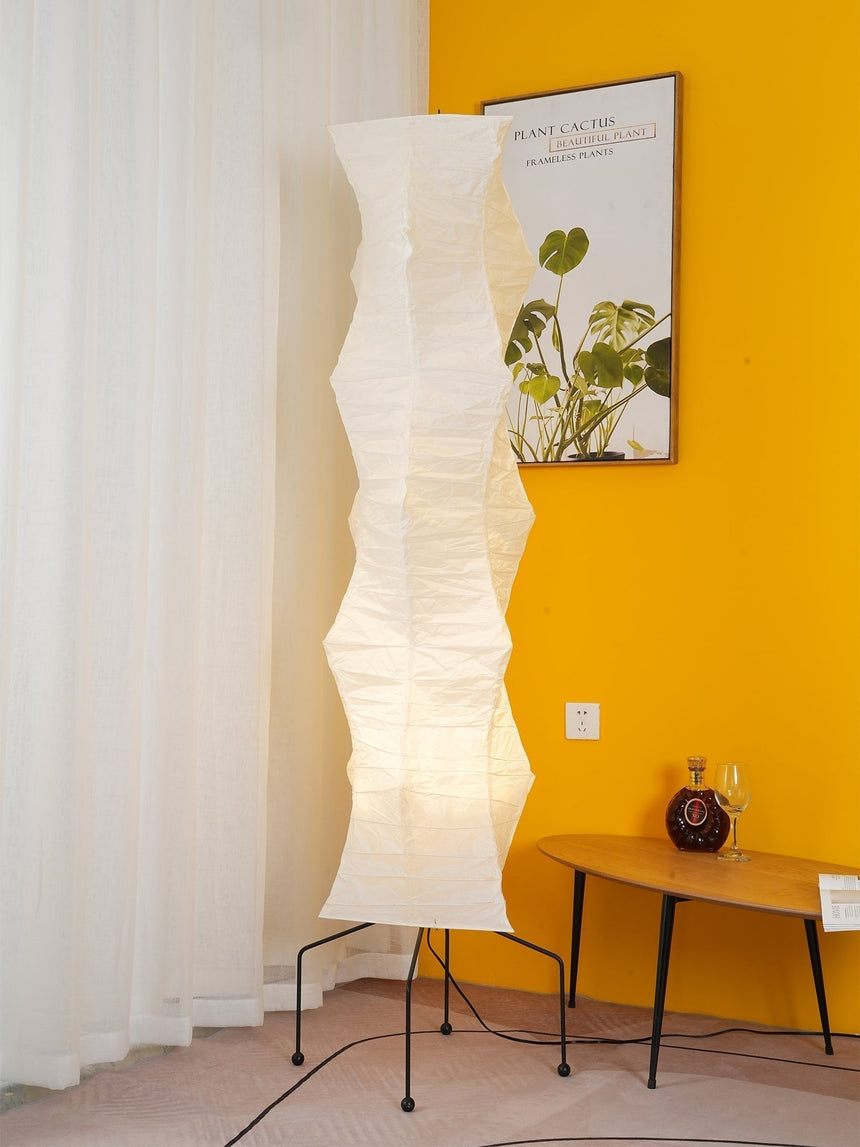 Kaze Rice Paper Floor Lamp - Japanese-Inspired Ambient Glow OpalDwell