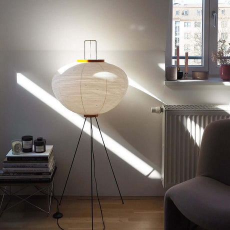 Kaze Rice Paper Floor Lamp - Japanese-Inspired Ambient Glow OpalDwell