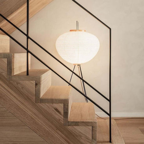 Kaze Rice Paper Floor Lamp - Japanese-Inspired Ambient Glow OpalDwell