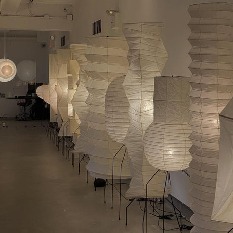 Kazumi Rice Paper Floor Lamp by OpalDwell Soft Ambient Glow OpalDwell
