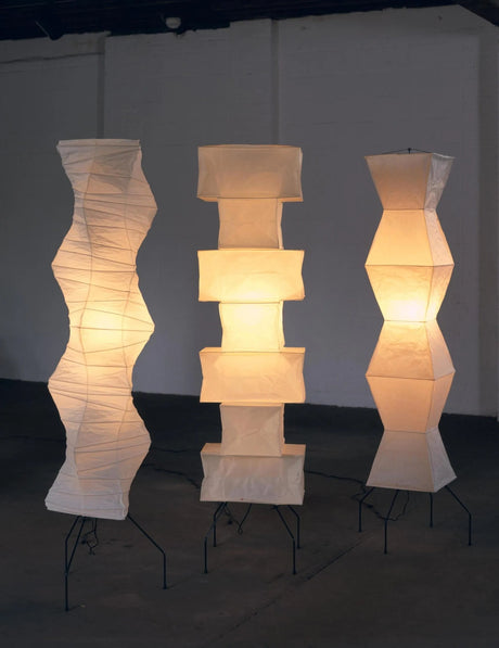 Rice Paper Floor Lamp for Serene Room Ambience