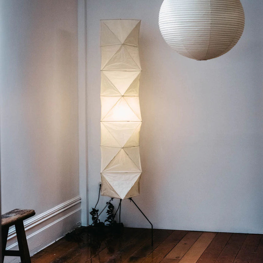Kazumi Rice Paper Floor Lamp by OpalDwell Soft Ambient Glow OpalDwell