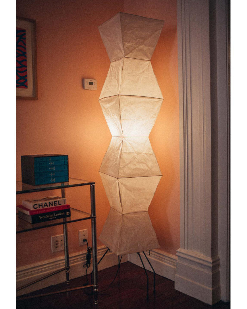Kazumi Rice Paper Floor Lamp by OpalDwell Soft Ambient Glow OpalDwell