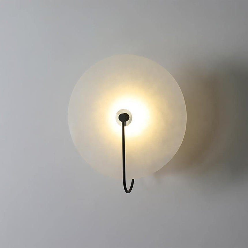 Alabaster Disc Light Fixture Detail