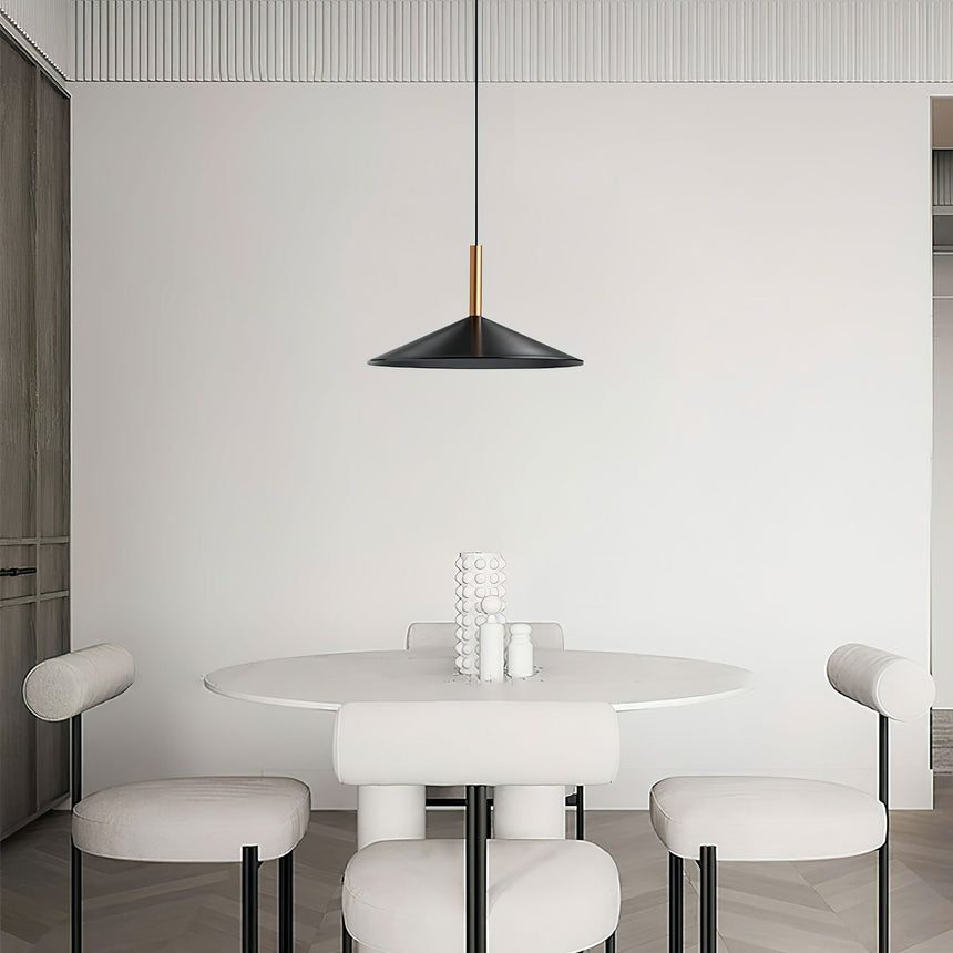 Quanta Cone Pendant Light Side Angle Detail View - OpalDwell