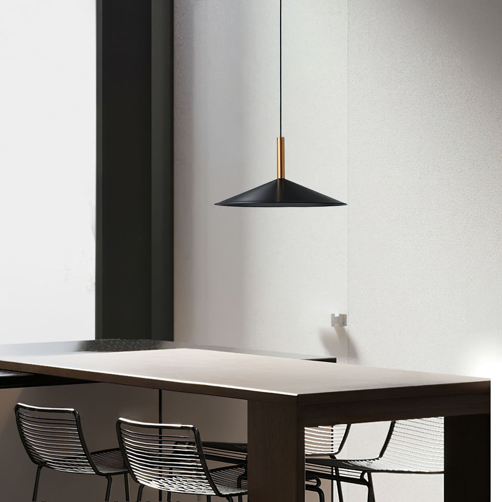 Cone pendant light for modern living room spaces