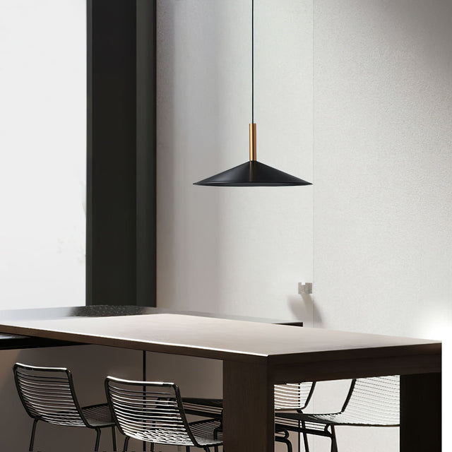 Cone pendant light for modern living room spaces