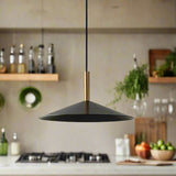 Quanta Cone Pendant Light Full Fixture Front View - OpalDwell