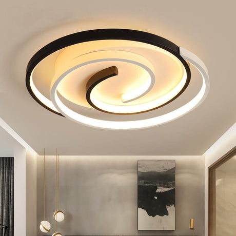 Dimmable Flush Mount Ceiling Light Installed on Flat Ceiling