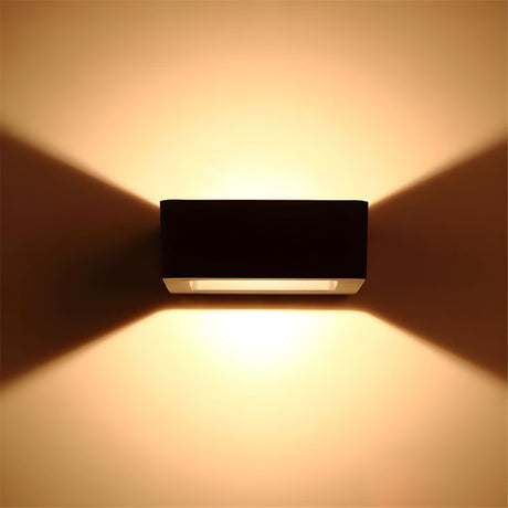 Black Wall Sconce for outdoor space – additional angle