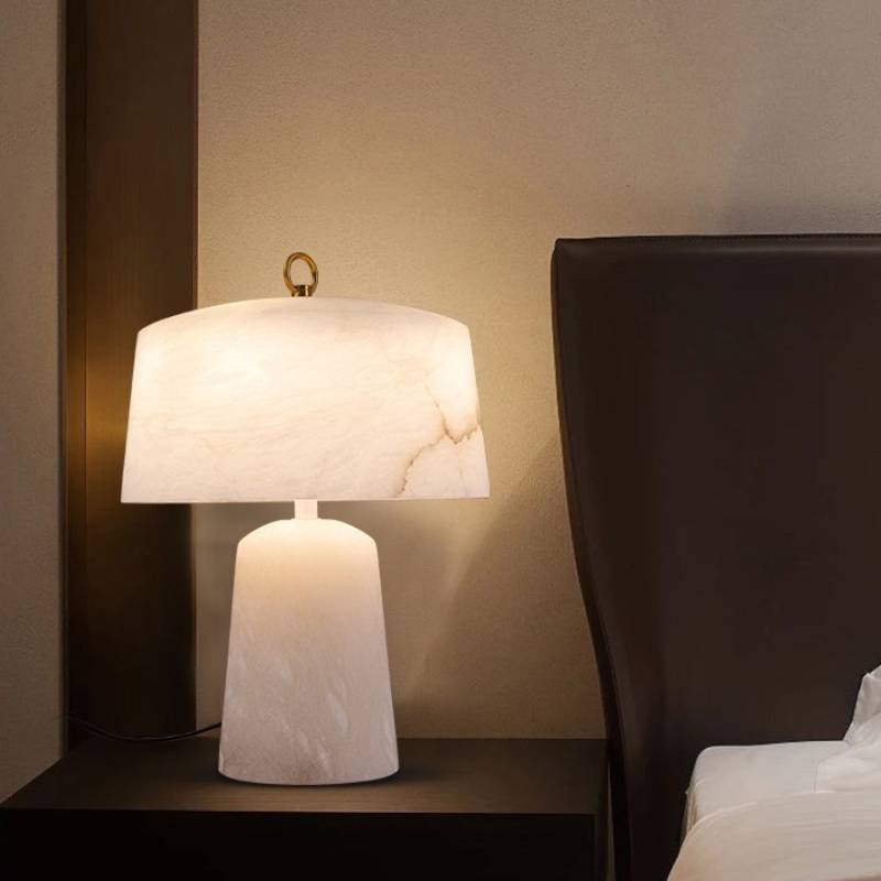 Elegant Alabaster Lamp for Bedroom Decor OpalDwell