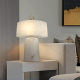 Alabaster Table Lamp Front Profile View OpalDwell