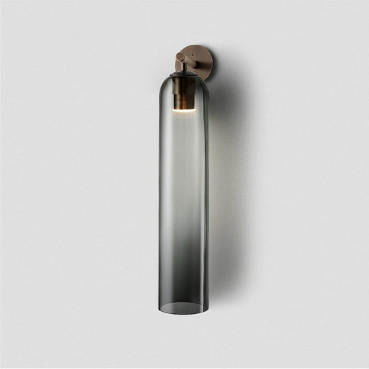 Modern Glass Wall Sconce, Front View, Accent Lighting