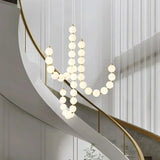 Elegant Brass Chandelier with Acrylic Accents
