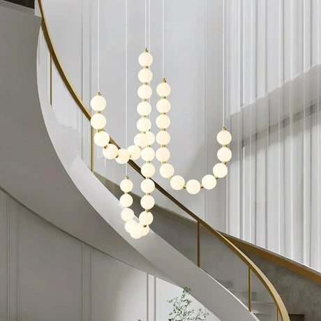 Elegant Brass Chandelier with Acrylic Accents