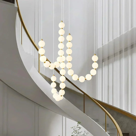 Elegant Brass Chandelier with Acrylic Accents