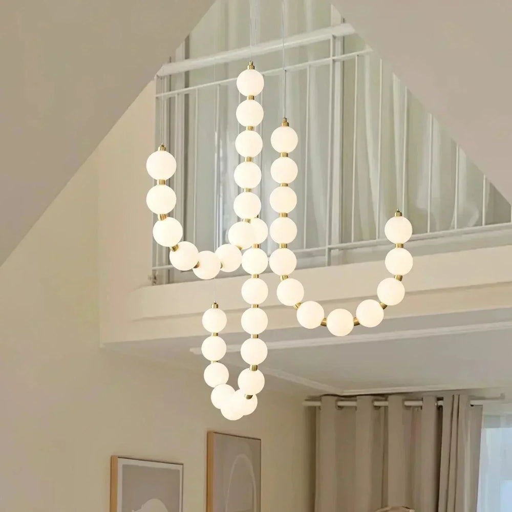 Brass Necklace Chandelier for Living Room Decor