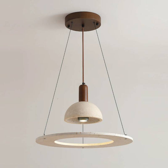 Pendant Light Close-Up Stone Detail