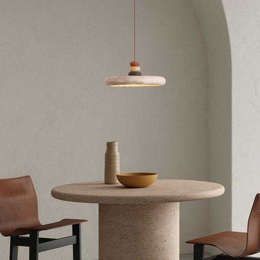 Pendant Light Close-Up Stone Detail