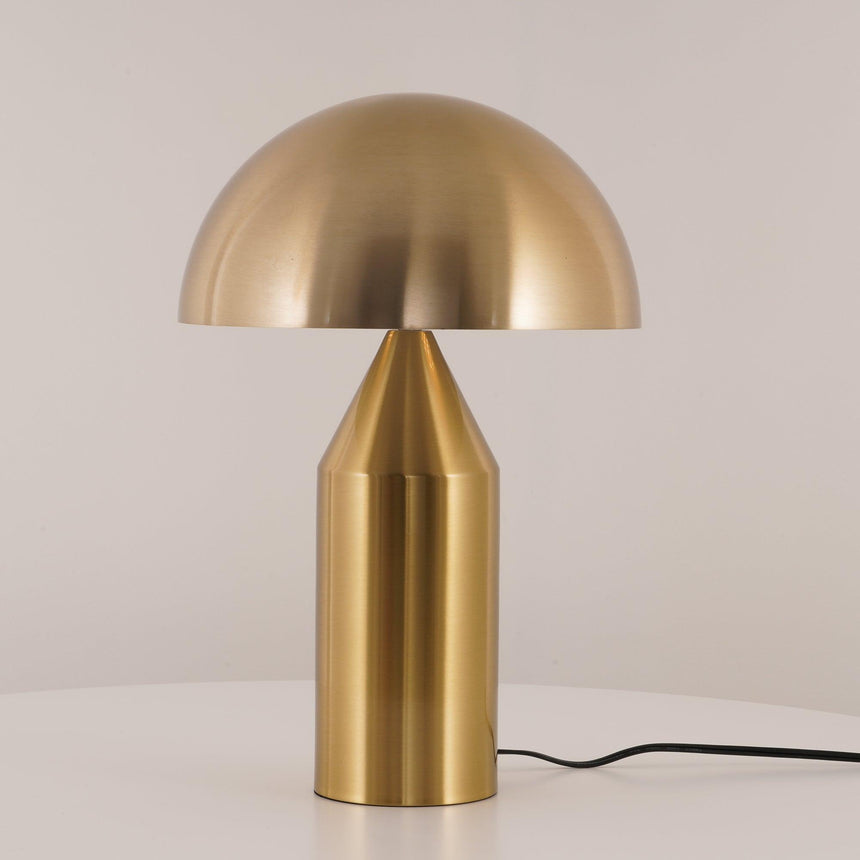 Sculptural table lamp geometric Italian-inspired design detail