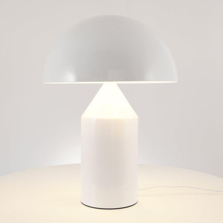 Table lamp cone and hemisphere form close-up