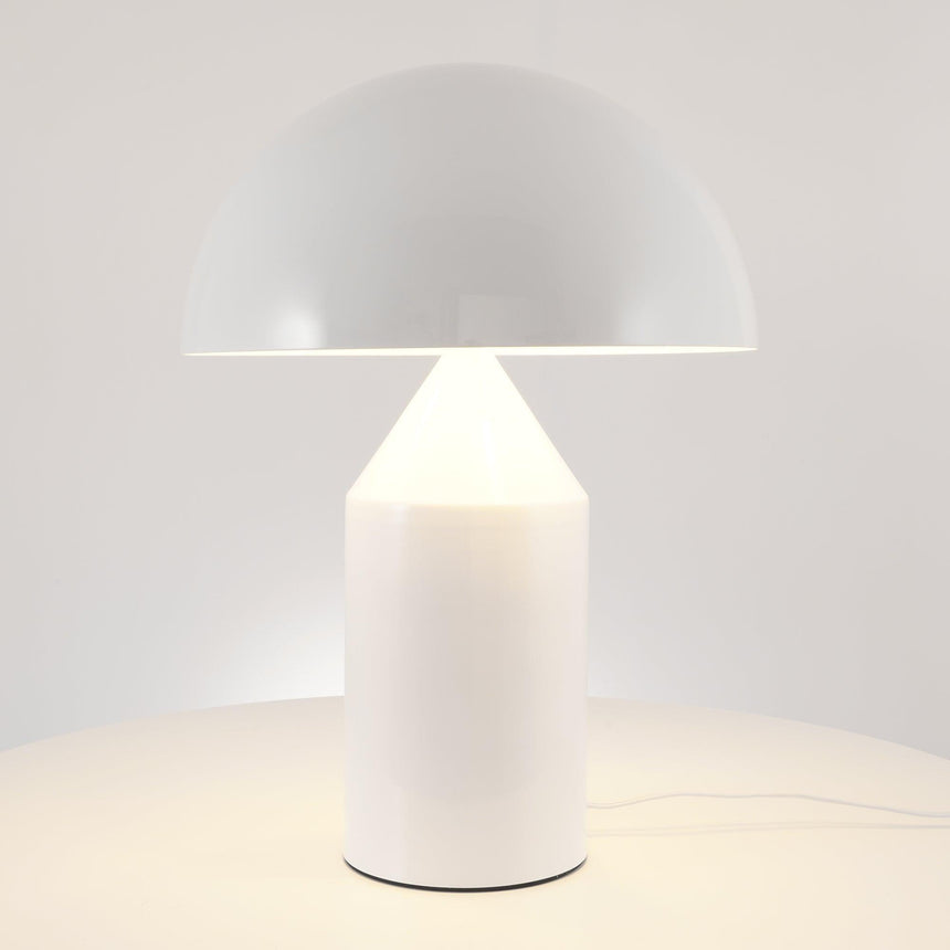 Table lamp cone and hemisphere form close-up