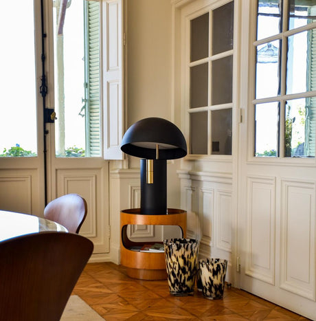 Glass Table Lamp with ambient lighting for office | OroDwell