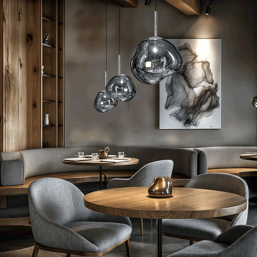 Resin Pendant Light Ambient Glow for Dining Room