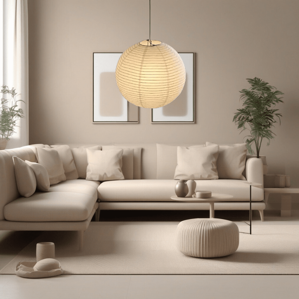 Balloon Pendant Light - Rice Paper Parisian-Inspired Design | OroDwell