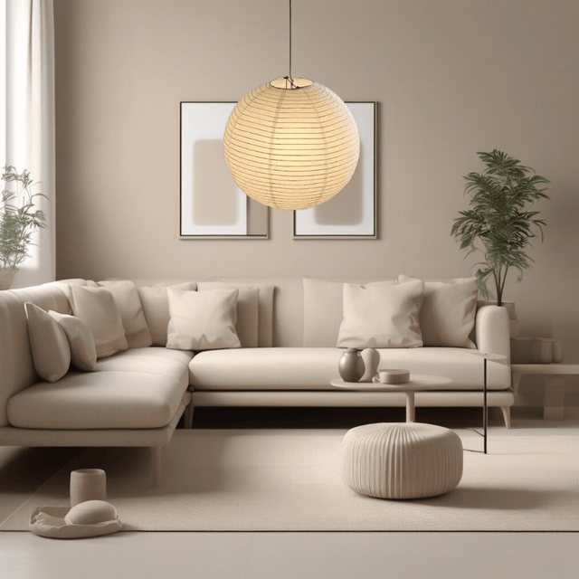 Aurelia Balloon Pendant Light - Rice Paper Parisian-Inspired Design | OroDwell