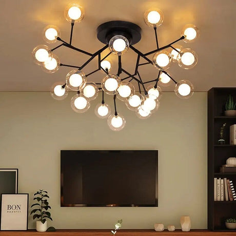 ceiling mounted chandelier for modern interiors