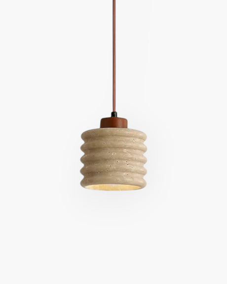 LumaVell Japandi Pendant Light wavy ceramic shade - OpalDwell