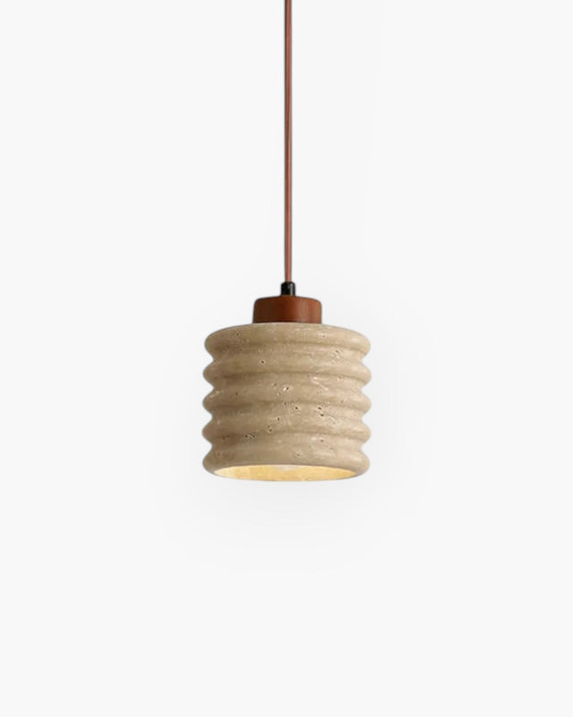 LumaVell Japandi Pendant Light wavy ceramic shade - OpalDwell