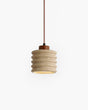 LumaVell Japandi Pendant Light wavy ceramic shade - OpalDwell