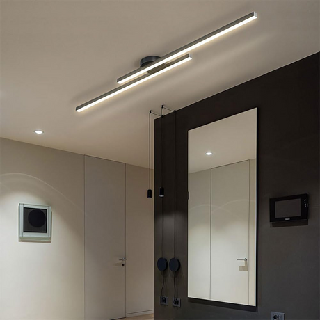 Aluminum ceiling light warm glow